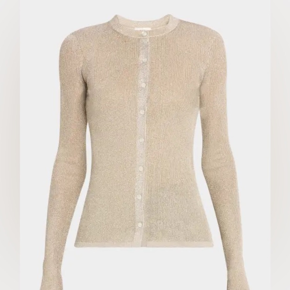 ALC Gold Lurex Fisher Cardigan and Tank Set
